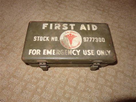 vintage military metal val medical box|vintage medical metal box for sale .